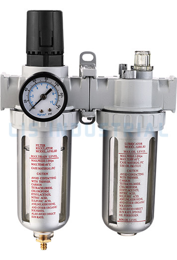 AFRL80 Filter met manometer en drukregelaar  smeernippel 1/4